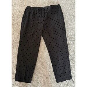 Talbots Pants Women's plus size  18WP  Black polka dot Hampshire Ankle